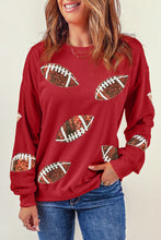 Load image into Gallery viewer, Sequin Football Patch Sweatshirt
