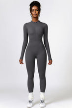 Load image into Gallery viewer, Half Zip Long Sleeve Active Jumpsuit
