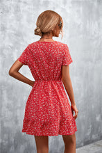 Load image into Gallery viewer, Ditsy Floral V-Neck Short Sleeve Dress
