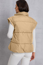 Load image into Gallery viewer, Zip Up Turtleneck Pocketed Vest Coat
