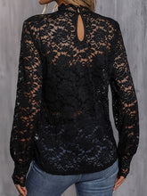 Load image into Gallery viewer, Mock Neck Lace Blouse
