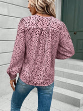 Load image into Gallery viewer, Printed Notched Long Sleeve Blouse
