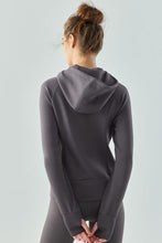 Load image into Gallery viewer, Zip Up Hooded Active Outerwear
