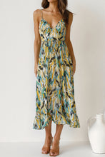 Load image into Gallery viewer, Tied Printed Sleeveless Cami Dress
