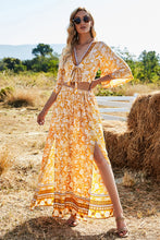 Load image into Gallery viewer, Printed Half Sleeve Top and Slit Skirt Set
