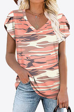 Load image into Gallery viewer, Printed Petal Sleeve V-Neck Blouse
