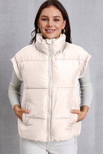 Load image into Gallery viewer, Zip Up Turtleneck Pocketed Vest Coat
