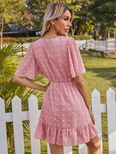 Load image into Gallery viewer, Swiss Dot Surplice Neck Dress
