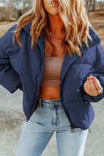 Load image into Gallery viewer, Zip Up Collared Neck Coat with Pockets
