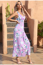 Load image into Gallery viewer, Full Size Surplice Neck Smocked Waist Sleeveless Dress
