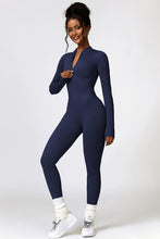 Load image into Gallery viewer, Half Zip Long Sleeve Active Jumpsuit
