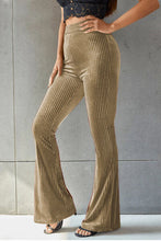 Load image into Gallery viewer, Ribbed High Waist Flare Pants
