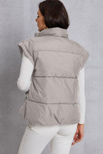 Load image into Gallery viewer, Zip Up Turtleneck Pocketed Vest Coat
