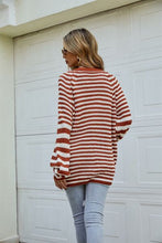 Load image into Gallery viewer, Striped Button Up Long Sleeve Cardigan
