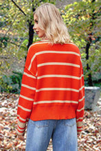 Load image into Gallery viewer, Striped Collared Long Sleeve Sweater
