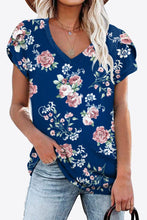 Load image into Gallery viewer, Printed Petal Sleeve V-Neck Blouse
