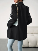 Load image into Gallery viewer, Lapel Collar Long Sleeve Blazer
