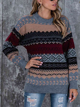 Load image into Gallery viewer, Dropped Shoulder Round Neck Sweater
