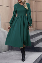 Load image into Gallery viewer, Smocked Long Sleeve Midi Dress
