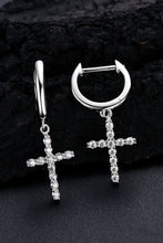 Load image into Gallery viewer, 925 Sterling Silver Moissanite Cross Earrings
