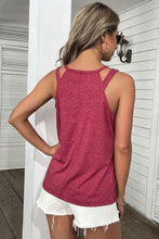 Load image into Gallery viewer, Cutout Round Neck Sleeveless Top
