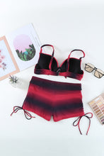 Load image into Gallery viewer, Drawstring Sweetheart Neck Bikini Set
