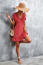 Load image into Gallery viewer, Ditsy Floral V-Neck Short Sleeve Dress
