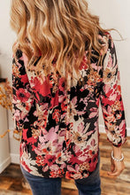 Load image into Gallery viewer, Floral Notched Long Sleeve Shirt
