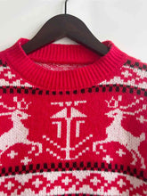 Load image into Gallery viewer, Christmas Element Dropped Shoulder  Sweater
