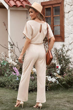 Load image into Gallery viewer, Full Size Tie Waist Straight Leg Jumpsuit
