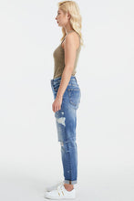 Load image into Gallery viewer, BAYEAS Full Size High Waist Distressed Paint Splatter Pattern Jeans
