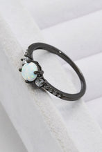 Load image into Gallery viewer, 925 Sterling Silver Round Opal Ring
