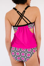 Load image into Gallery viewer, Cutout Crisscross Back Tankini Set
