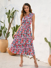 Load image into Gallery viewer, Ruffled Printed One Shoulder Midi Dress
