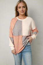 Load image into Gallery viewer, Color Block Exposed Seam Sweatshirt
