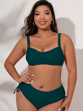 Load image into Gallery viewer, Plus Size Twist Front Tied Bikini Set
