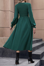 Load image into Gallery viewer, Smocked Long Sleeve Midi Dress
