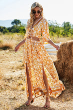 Load image into Gallery viewer, Printed Half Sleeve Top and Slit Skirt Set

