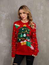 Load image into Gallery viewer, Christmas Theme Round Neck Sweater
