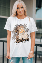 Load image into Gallery viewer, BELIEVE Santa Graphic T-Shirt
