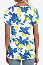 Load image into Gallery viewer, Printed Petal Sleeve V-Neck Blouse
