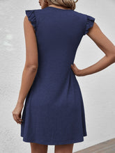 Load image into Gallery viewer, Ruffled V-Neck Cap Sleeve Dress
