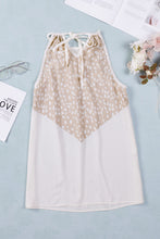 Load image into Gallery viewer, Contrast Round Neck Tie Back Sleeveless Top
