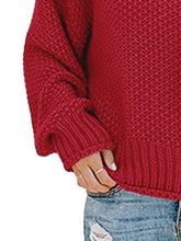 Load image into Gallery viewer, Turtleneck Dropped Shoulder Sweater
