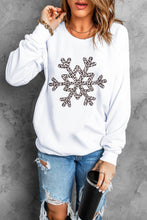 Load image into Gallery viewer, Snowflake Graphic Dropped Shoulder Sweatshirt
