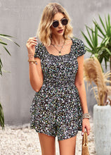 Load image into Gallery viewer, Printed Frill Trim Square Neck Romper
