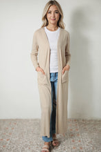 Load image into Gallery viewer, Long Sleeve Slit Cardigan with Pocket
