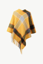 Load image into Gallery viewer, Plaid Fringe Detail Poncho
