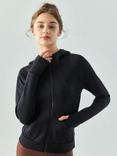 Load image into Gallery viewer, Zip Up Hooded Active Outerwear
