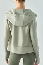 Load image into Gallery viewer, Zip Up Hooded Active Outerwear
